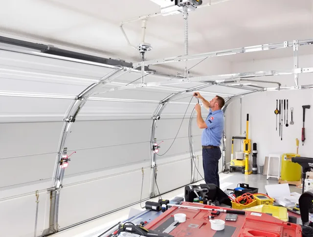 Garage door cable repair service by Plantation Garage Door Repair in Plantation