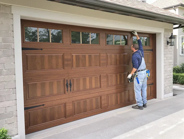 Custom garage door showcase by Plantation Garage Door Repair in Plantation