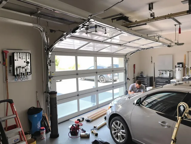 Garage door noise reduction service by Plantation Garage Door Repair in Plantation